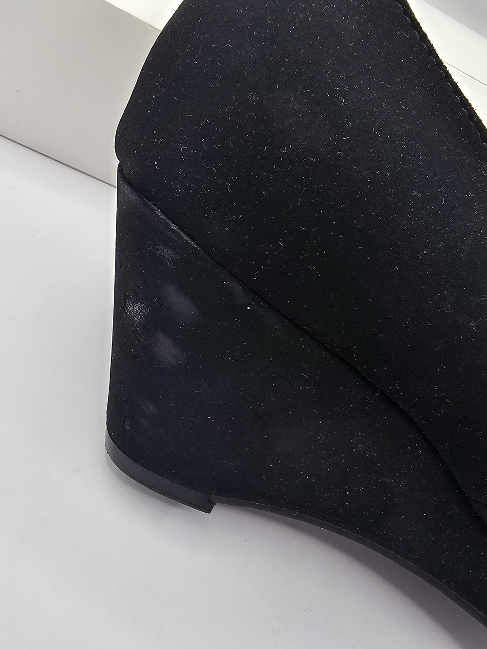 Madeline Stuart Black Suede Mary Jane Block Heel Pumps - Picture 5 of 5